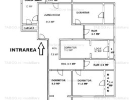 Apartament 5 camere pivnita si 4 balcoane bloc cu lift Turnisor