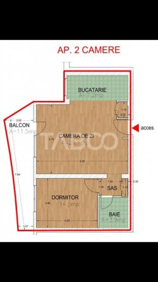 COMISION 0% Apartament 2 camere zona Rahovei 60 mpu la etajul 1 din 11