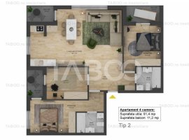 Apartament 4 camere 91 mpu ETAJ 1 si LOC PARCARE zona Doamna Stanca 