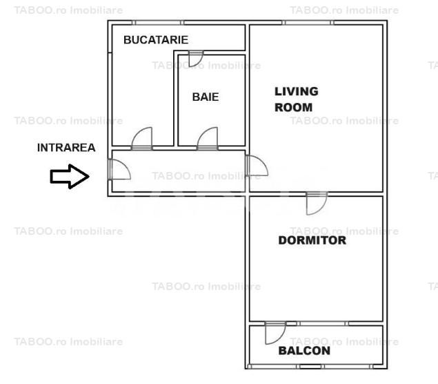 Apartament de vanzare cu 2 camere si balcon Terezian Sibiu