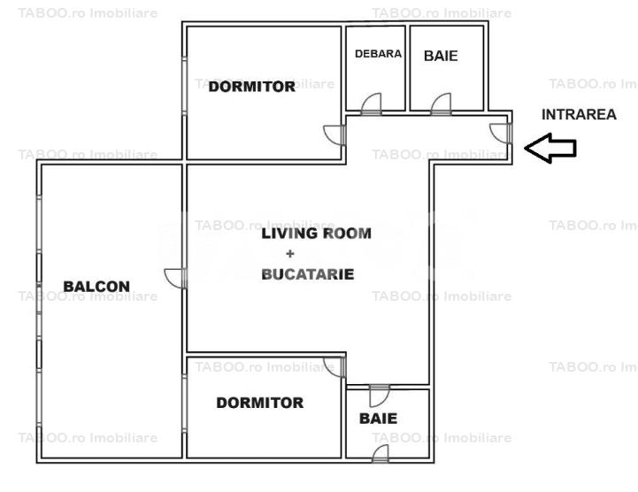 Apartament de vanzare 3 camere 2 bai balcon boxa Doamna Stanca 