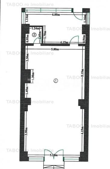 Spatiu Comercial 81 mpu vitrina 4m vad pietonal parcare Mihai Viteazu