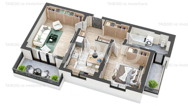 Apartament 2 camere 2 balcoane CONSTRUCTIE NOUA 2024 in Sibiu