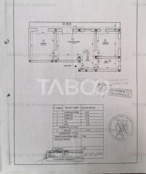 Apartament decomandat de vanzare 3 camere parcare balcon Arhitectilor