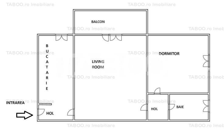 Apartament de vanzare cu 2 camere in centrul Sibiului mobilat modern