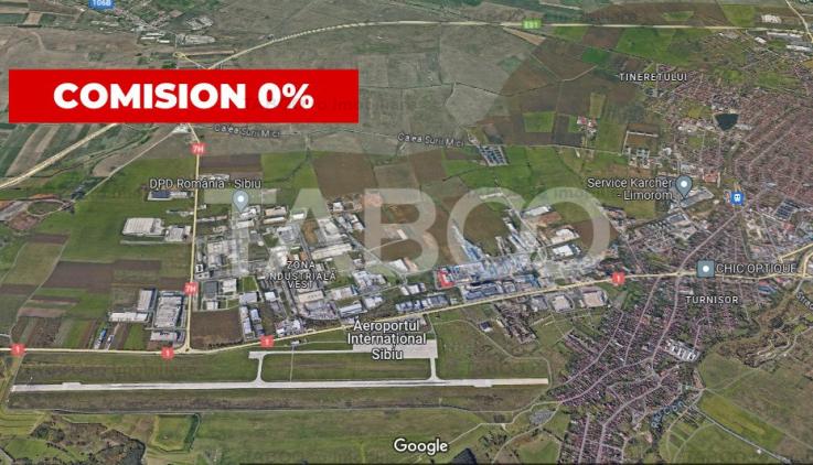 Teren intravilan deschidere 35 ml 7000mp in zona Industrial Vest Sibiu