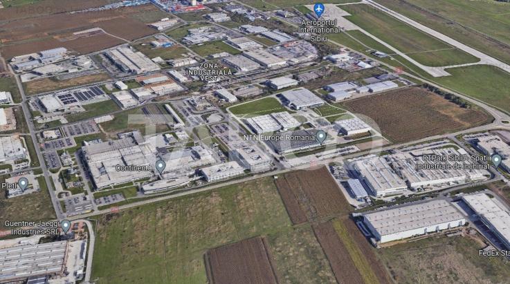 Teren intravilan 20.8ha cu deschidere la drum in zona Industriala Vest