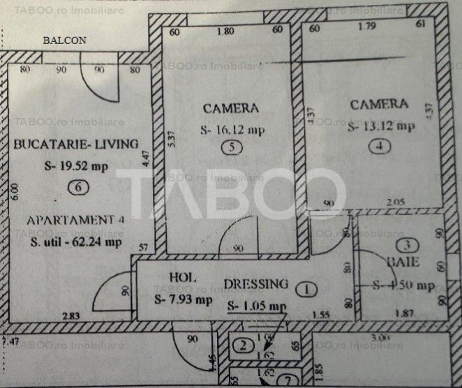 Apartament decomandat 3 camere balcon loc de parcare Str Distributiei