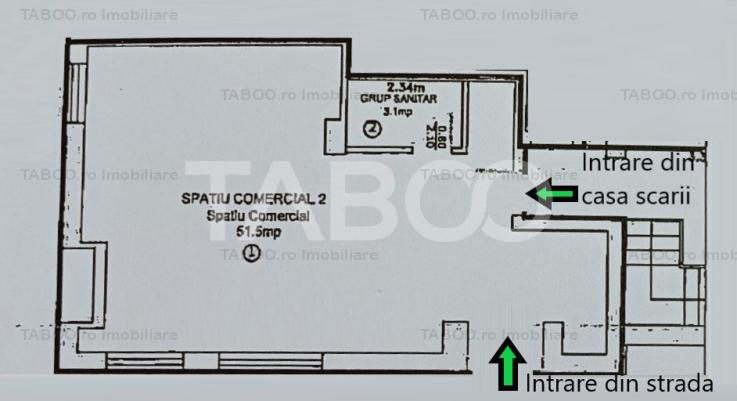 Spatiu comercial de vanzare Calea Surii Mici cu 2 locuri de parcare