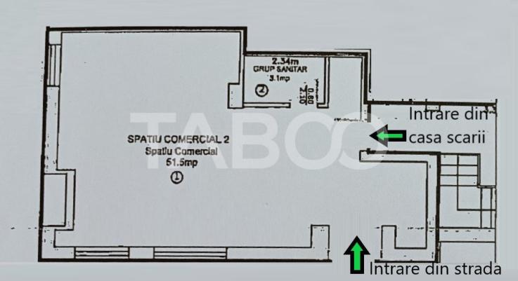 Spatiu comercial de vanzare Calea Surii Mici cu 2 locuri de parcare