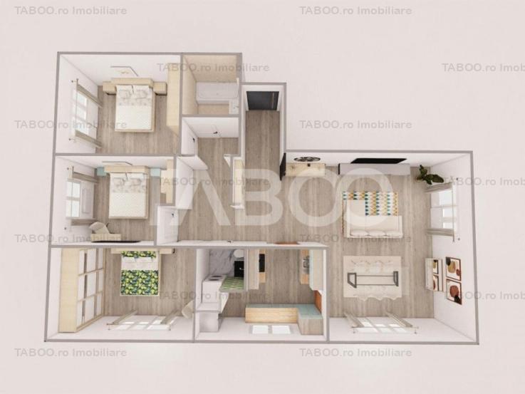 FARA COMISION! Apartament 4 camere 3 balcoane Rahovei 115 mpu etajul 1