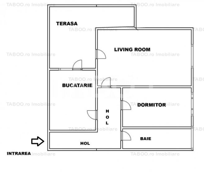 Apartament de vanzare 2 camere balcon parcare etaj 2 Selimbar Sibiu