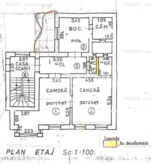 Apartament etaj 1 in vila deosebita 90 mp din zona istorica Sibiu