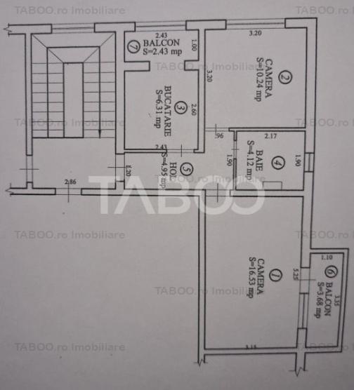 Apartament decomandat 2 camere balcon pivnita zona Valea Aurie Sibiu