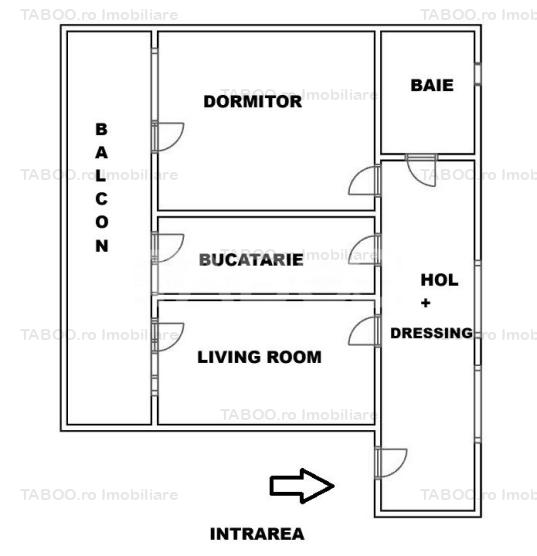 Apartament decomandat de vanzare 2 camere balcon si parcare subterana