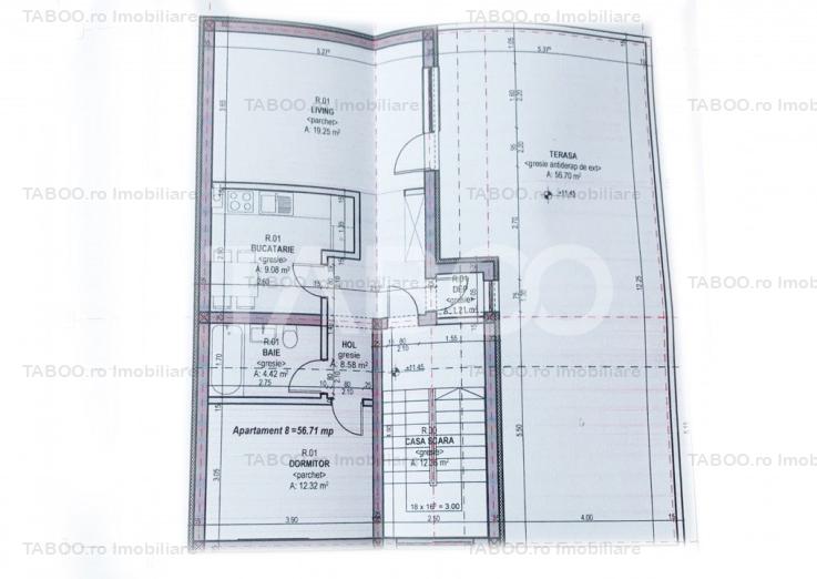 Penthouse cu 2 locuri de parcare si terasa 57 mp Arhitectilor Sibiu