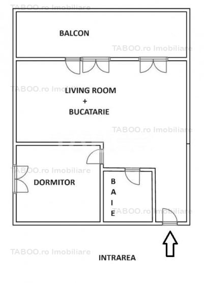 Apartament modern 2 camere City Residence parcare privata balcon