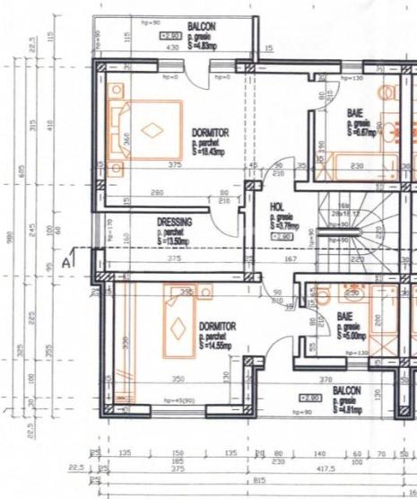 Casa tip duplex P+1E 4 camere 132mpu 2 balcoane curte Recea Alba Iulia