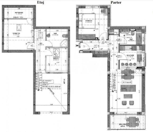 Apartament la cheie decomandat 4 camere 2 bai 87 mp balcon si parcare