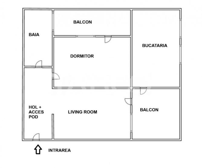 Apartament decomandat 2 camere pod depozitare parcare si 2 balcoane