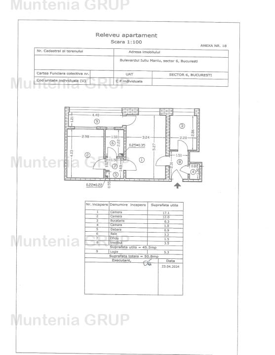 IULIU MANIU (stradal), apartament 2 camere situat in bloc la etajul 3