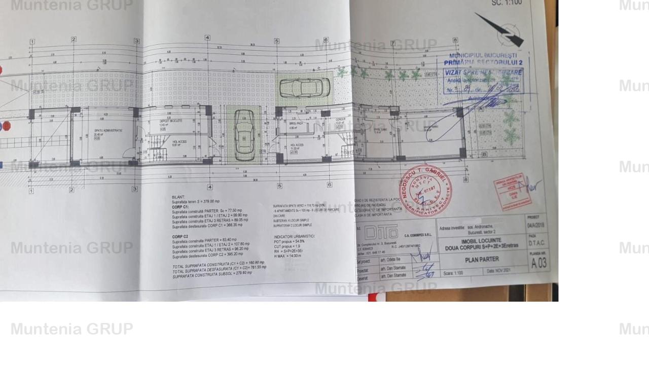 Colentina - Sos. Andronache (stradal), 380 mp. teren cu Autorizatie pentru S+P+2E+3Er