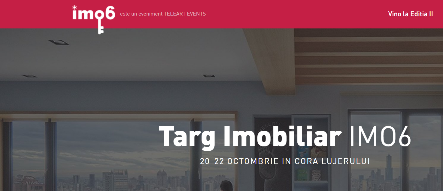 Titirez.ro sustine IMO6, targul imobiliar dedicat Sectorului 6 - intre 20-22 Octombrie la Cora Lujerului